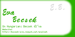 eva becsek business card